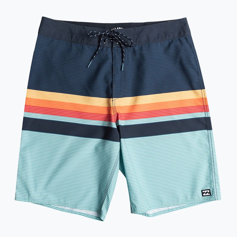 Pánské plavecké šortky Billabong All Day HTR Stripes OG modré