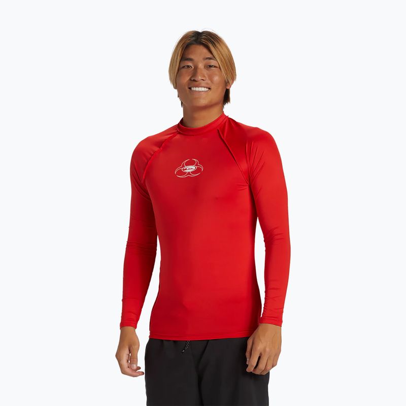 Pánské plavky Quiksilver Saturn UPF50 s dlouhým rukávem a vysokým rizikem červené barvy 2