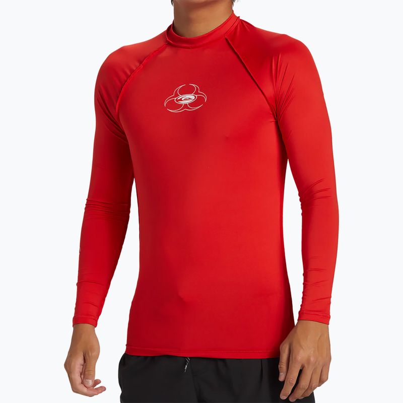 Pánské plavky Quiksilver Saturn UPF50 s dlouhým rukávem a vysokým rizikem červené barvy 4