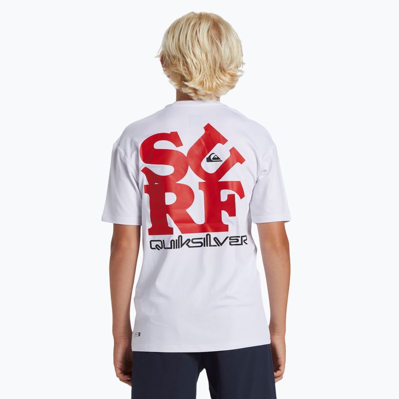 Dětské plavecké tričko Quiksilver Everyday Surf Tee white/black 3