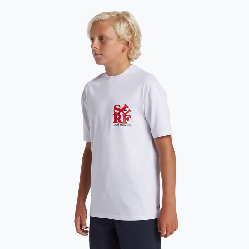 Dětské plavecké tričko Quiksilver Everyday Surf Tee white/black 4