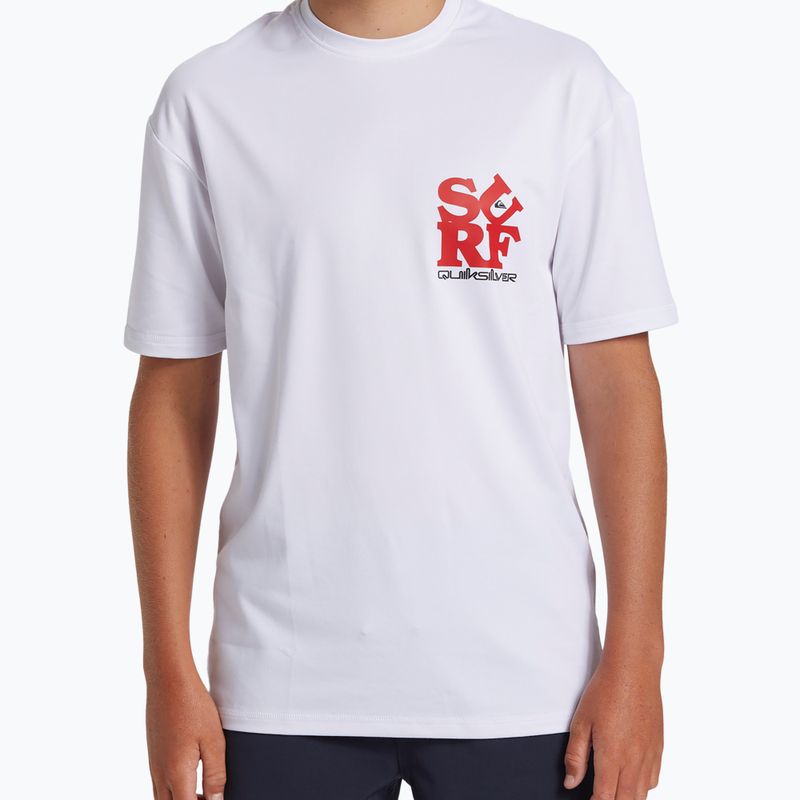 Dětské plavecké tričko Quiksilver Everyday Surf Tee white/black 5