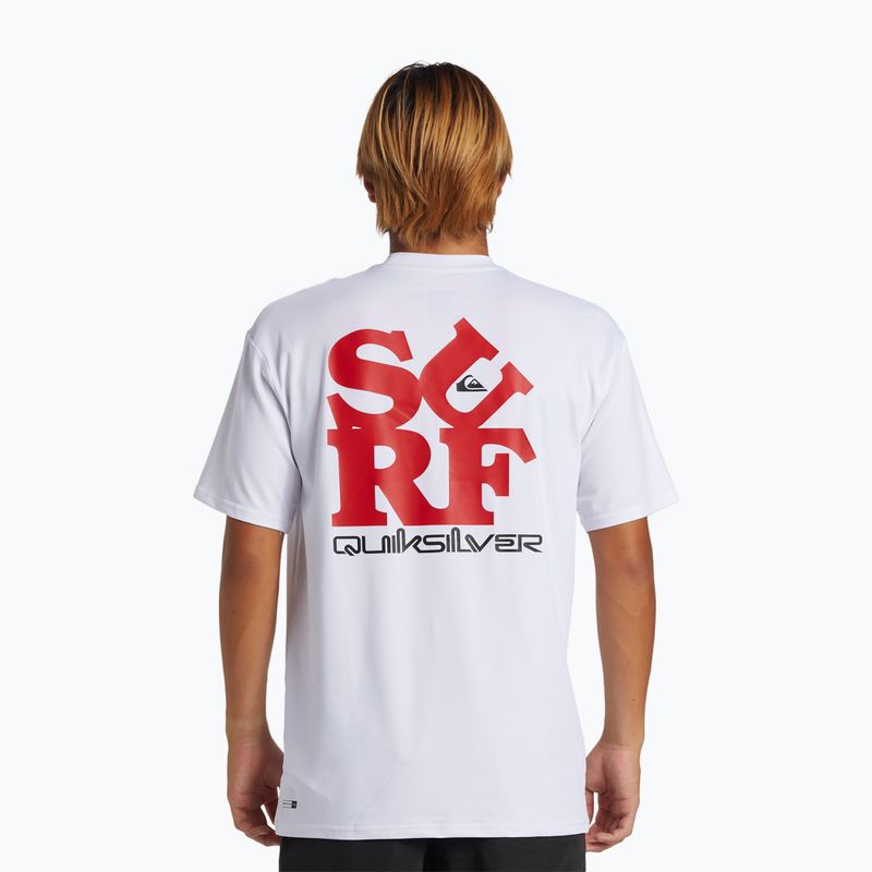 Pánské plavecké tričko Quiksilver Everyday Surf Tee white/black 2