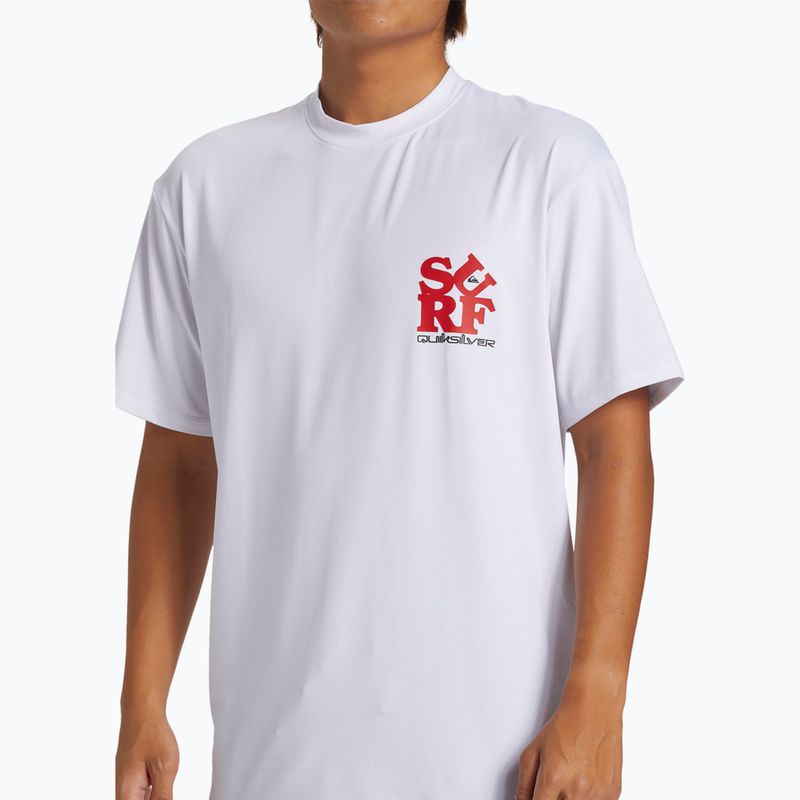 Pánské plavecké tričko Quiksilver Everyday Surf Tee white/black 3