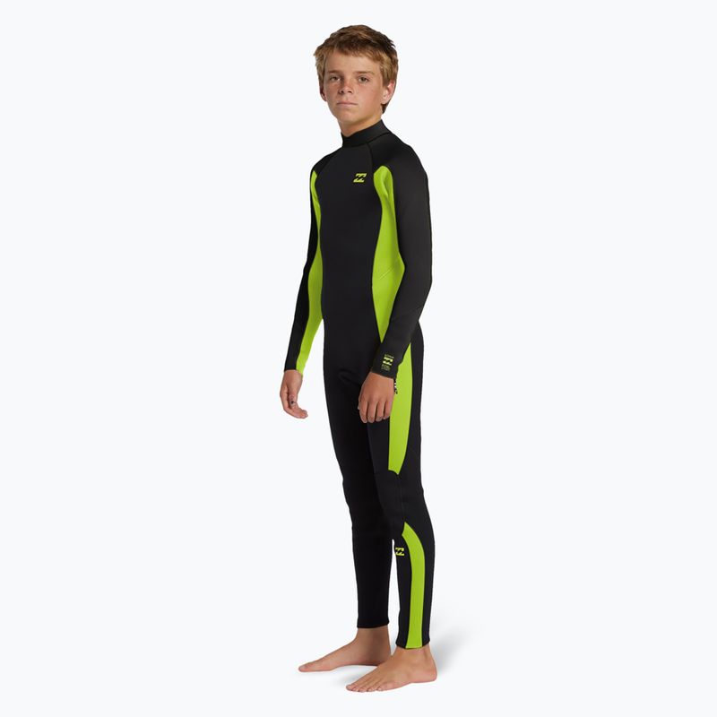 Dětský plavecký neopren  Billabong 3/2 mm Foil BZ FL fluro lime 2