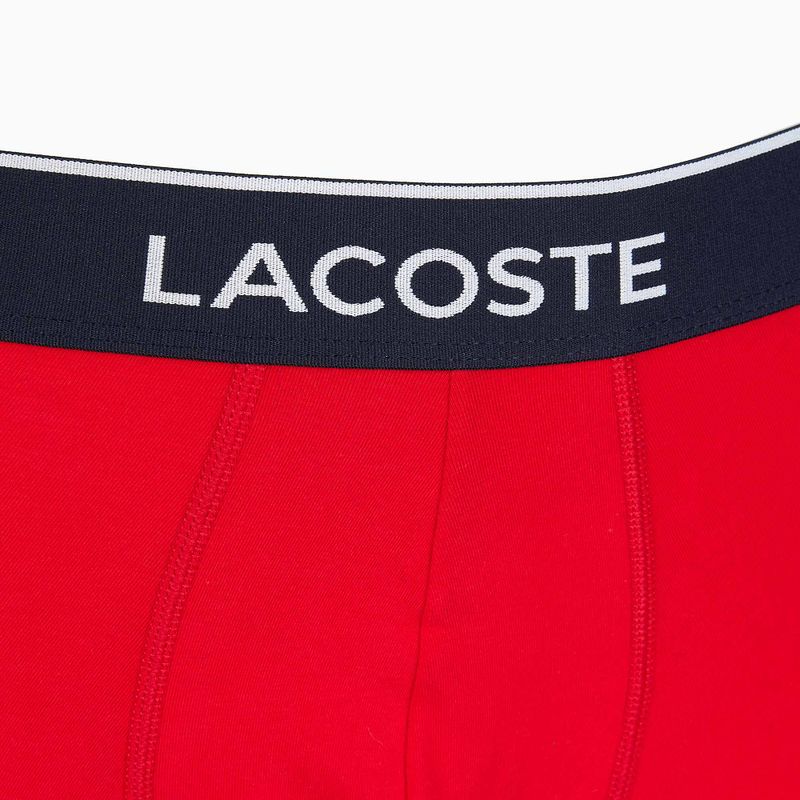 Lacoste boxerky 5H3389 W64 3 páry námořnická modř/červený metylen 7