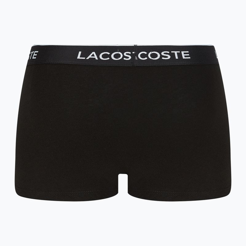 Lacoste boxerky 5H3389 NUA 3 páry černá/bílá/stříbrná chine 9