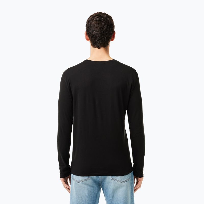 Lacoste pánské tričko s dlouhým rukávem TH6712 black 2