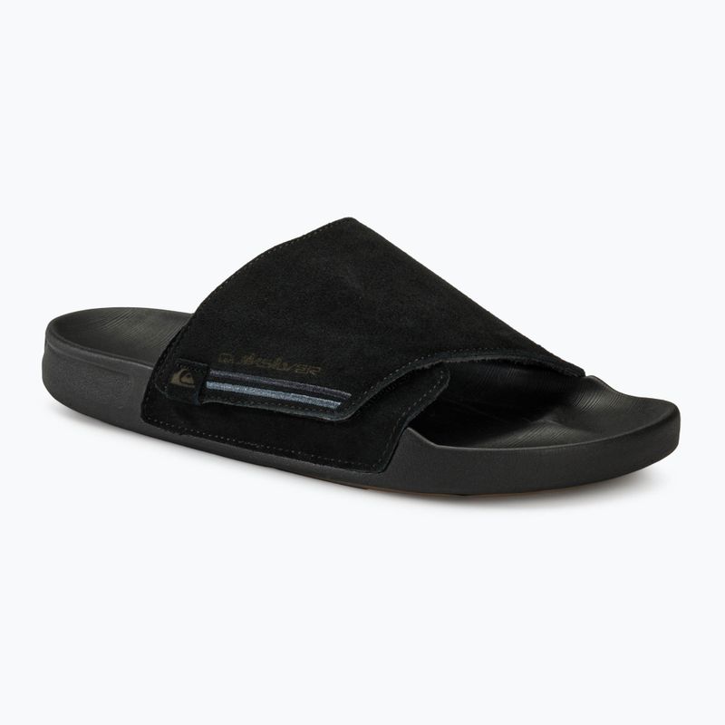 Quiksilver Rivi Suede pánské žabky black 1