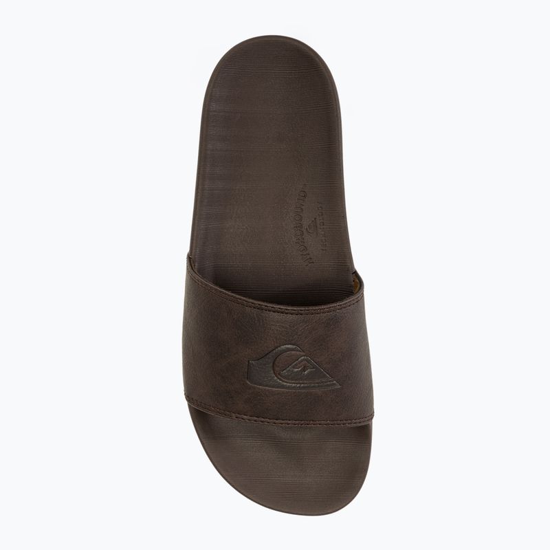 Quiksilver pánské žabky Rivi Nubuck Slide brown 1 5
