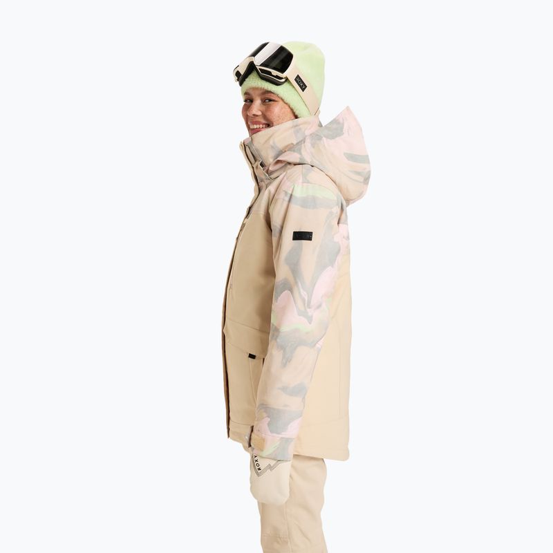 Dámská snowboardová bunda ROXY Dawnrae Parka pebble swirl 4