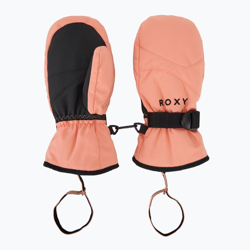 Dětské snowboardové rukavice ROXY Roxy Jetty Girl Solid Mitt peach pink 5