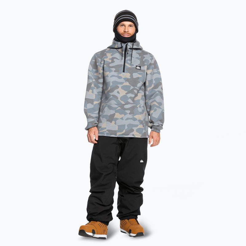Pánská snowboardová mikina Quiksilver Shredder Hoodie puzzle camo ice flow 2