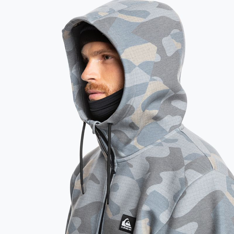 Pánská snowboardová mikina Quiksilver Shredder Hoodie puzzle camo ice flow 6