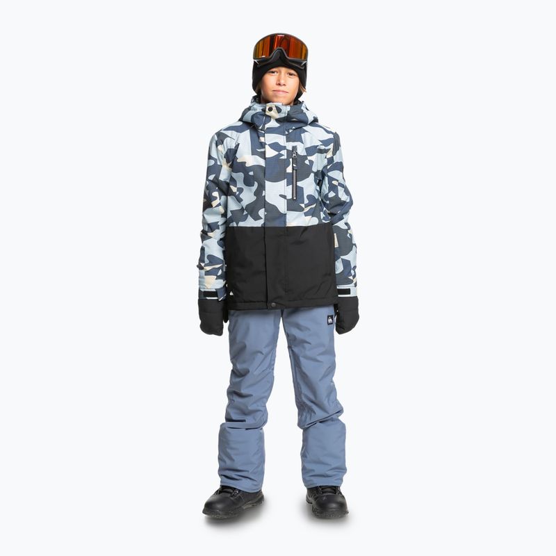 Dětská snowboardová bunda Quiksilver Mission Printed Block puzzle camo ice flow 2