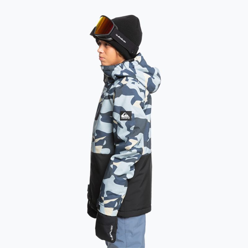 Dětská snowboardová bunda Quiksilver Mission Printed Block puzzle camo ice flow 4