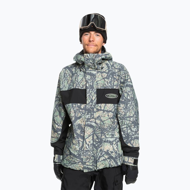 Pánská snowboardová bunda Quiksilver High Altitude 20K woodland abstract sea spray