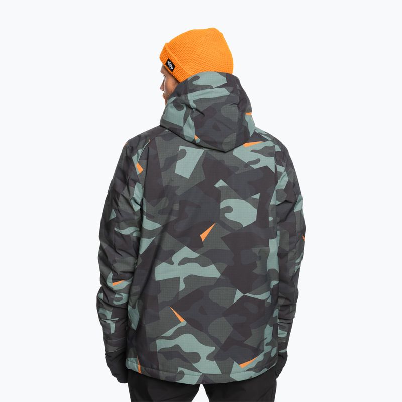 Pánská snowboardová bunda Quiksilver Mission Printed puzzle camo sea spray 2