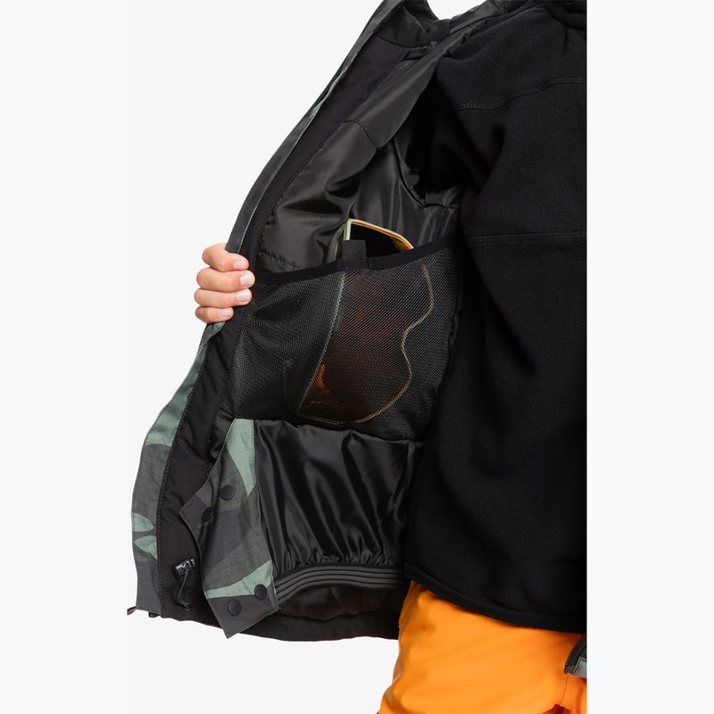 Dětská snowboardová bunda Quiksilver Mission Printed puzzle camo sea spray 4