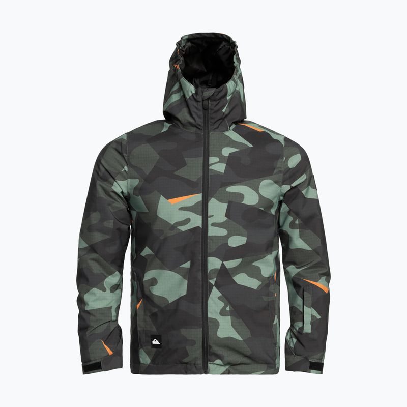 Dětská snowboardová bunda Quiksilver Mission Printed puzzle camo sea spray 5