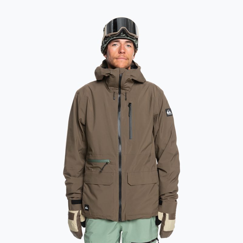 Pánská snowboardová bunda Quiksilver Quest Stretch 20K canteen