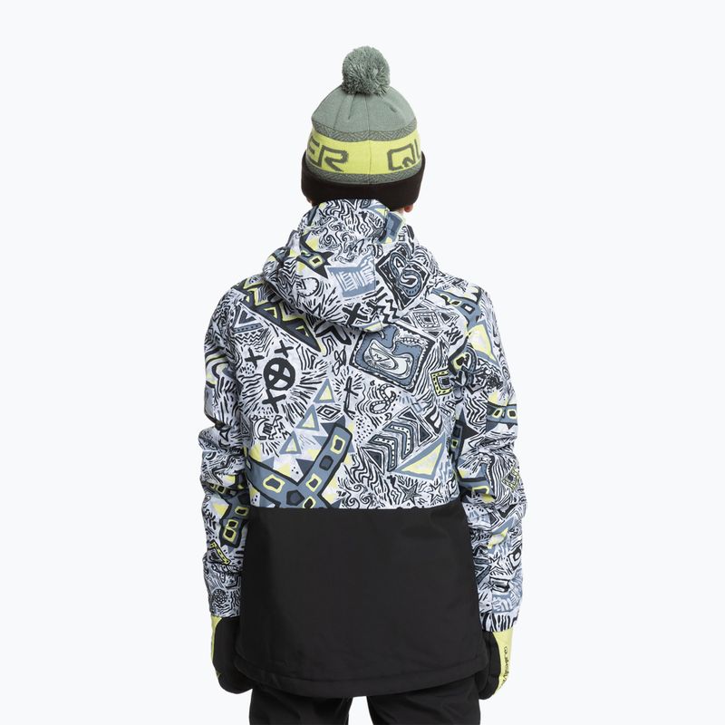 Dětská snowboardová bunda Quiksilver Mission Printed Block heritage scribble black 3