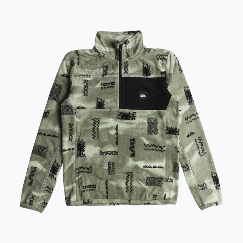 Dětská snowboardová mikina Quiksilver Aker Half Zip Fleece shadow checks desert sage 5