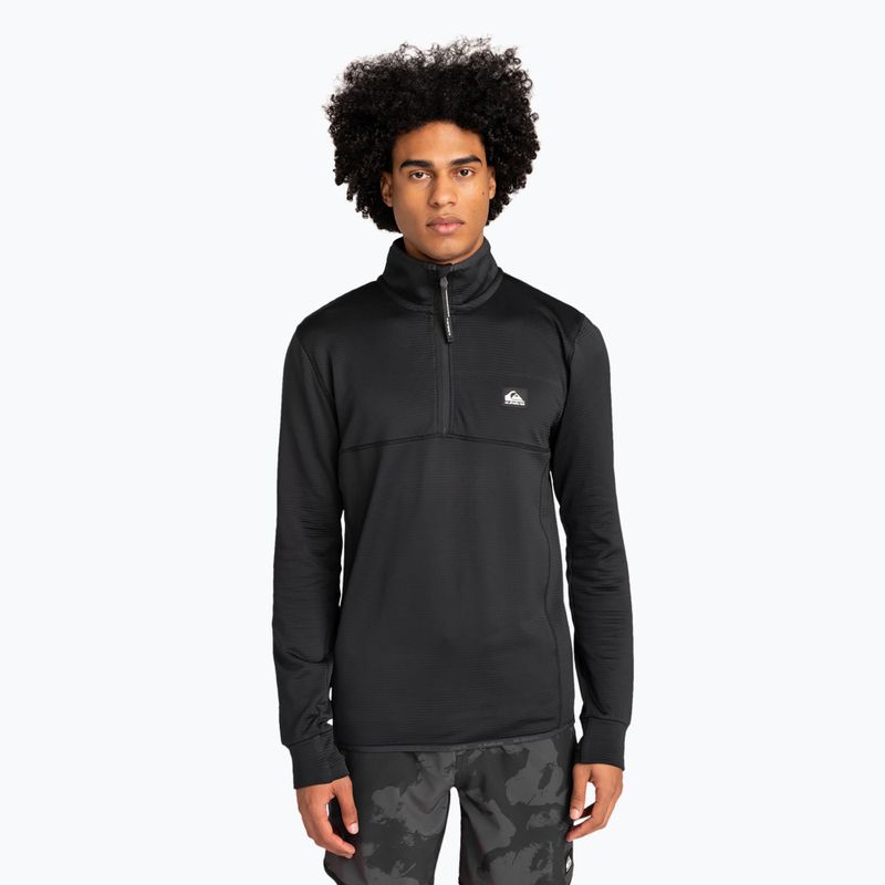 Pánská snowboardová mikina Quiksilver Steep Point Half Zip Fleece true black