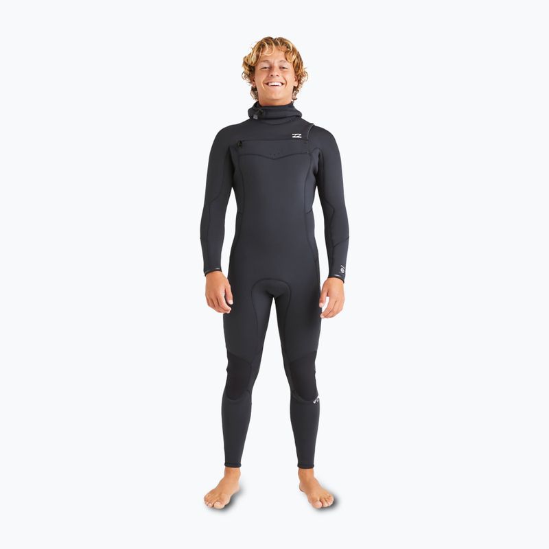 Pánský neopren Billabong 5/4mm Absolute Natural Chest Zip Hooded Black