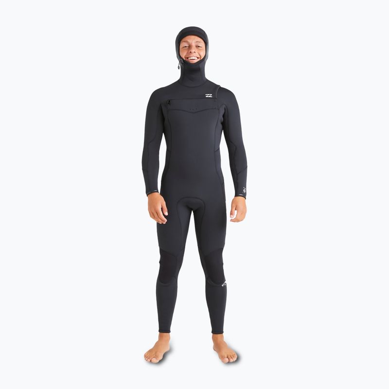 Pánský neopren Billabong 5/4mm Absolute Natural Chest Zip Hooded Black 2