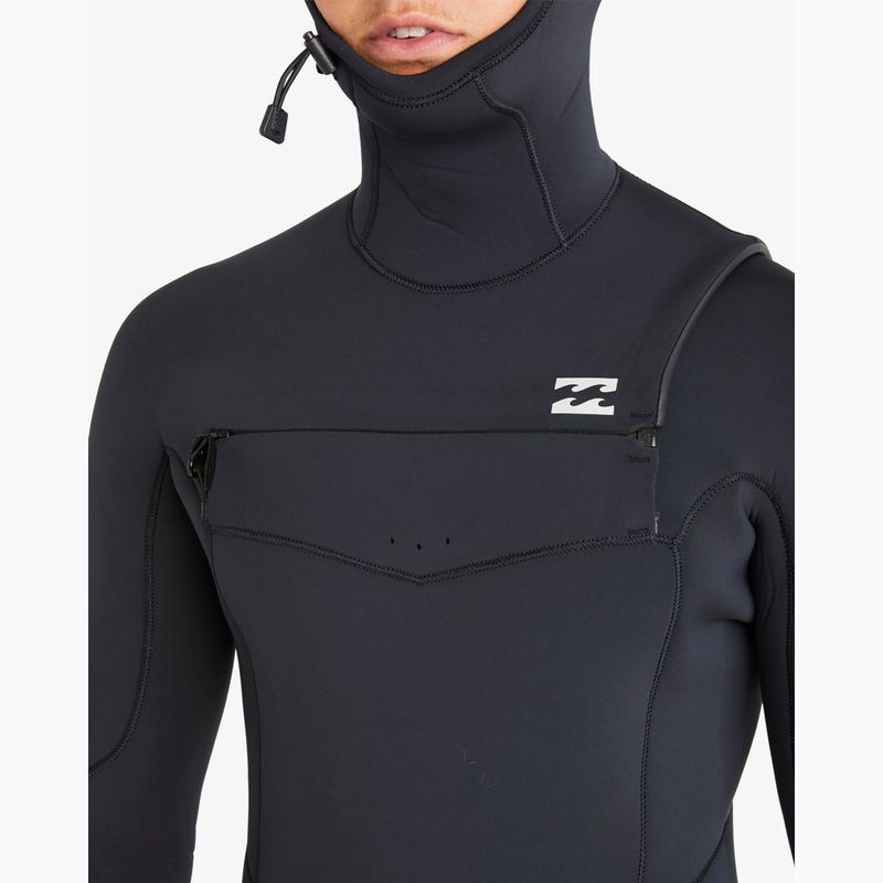 Pánský neopren Billabong 5/4mm Absolute Natural Chest Zip Hooded Black 8