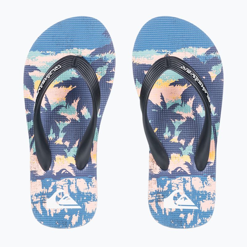 Dětské žabky Quiksilver Molokai Art 25 Youth fiery coronet blue tropicamo 2