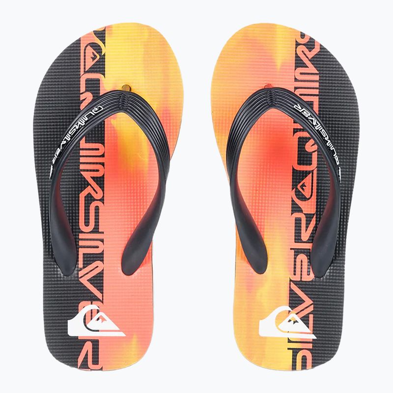 Dětské žabkyQuiksilver Molokai Art 25 Youth fiery coral wordblock 2