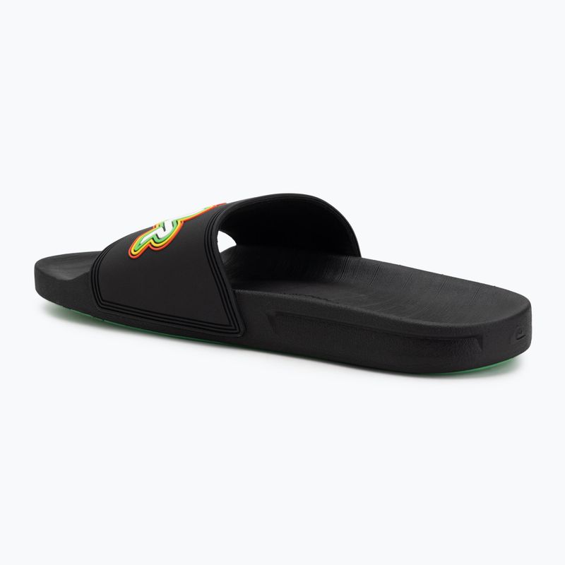 Pánské nazouváky Quiksilver Rivi Wordmark Slide II black rasta 3