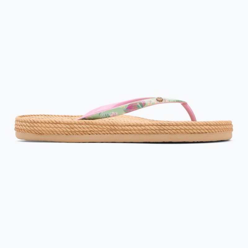 Dámské žabky ROXY South Beach III green/pink 2