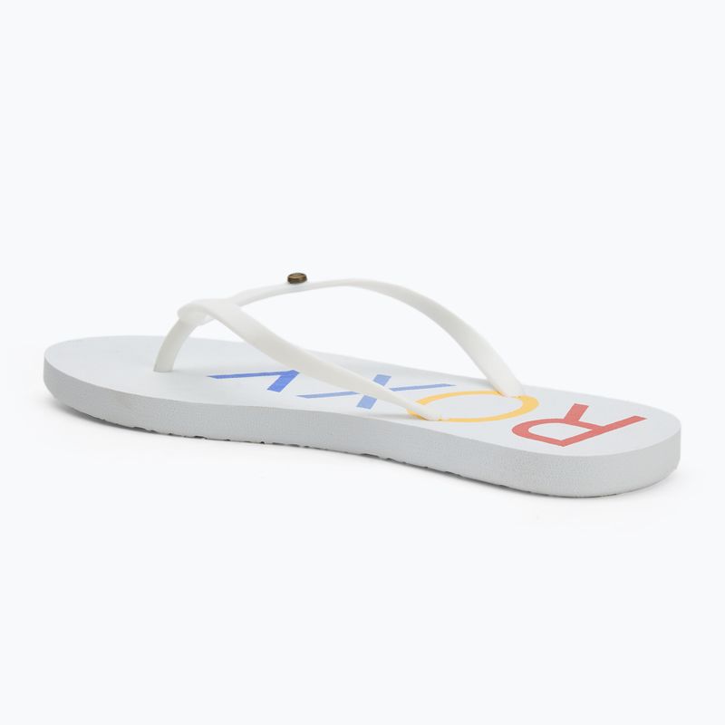 Dámské žabky ROXY Sandy III white/rainbow monogram 3