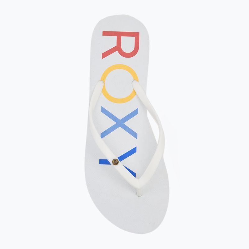 Dámské žabky ROXY Sandy III white/rainbow monogram 5