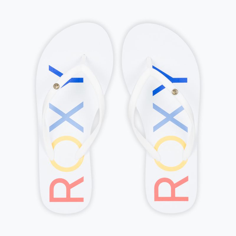 Dámské žabky ROXY Sandy III white/rainbow monogram 11