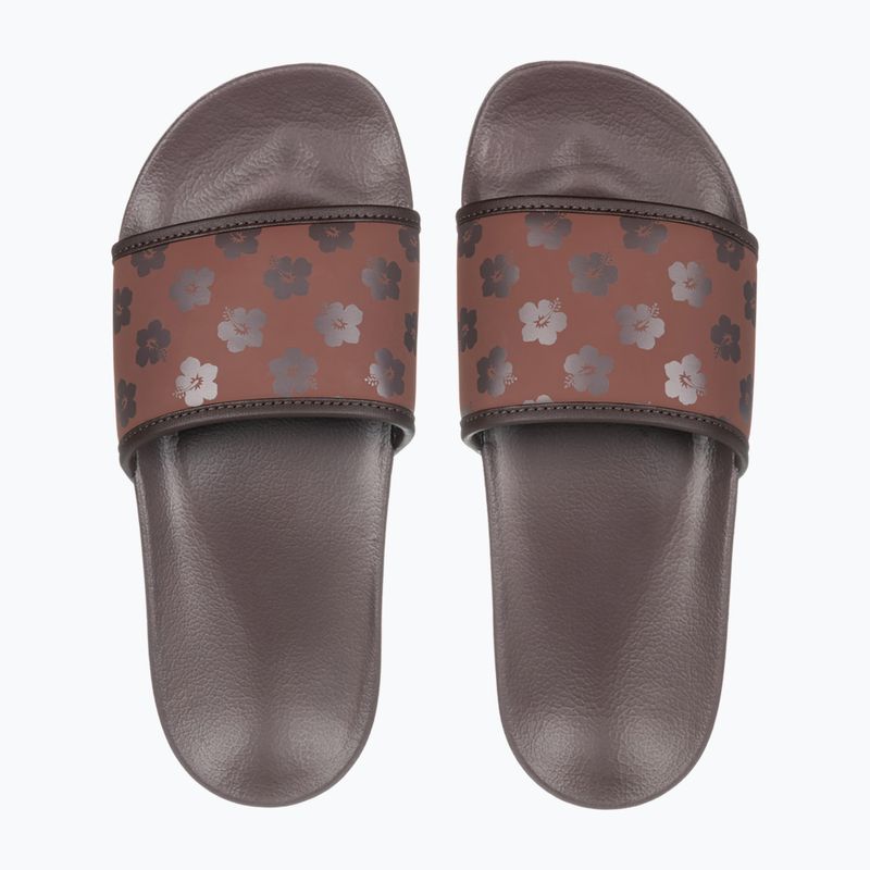 Dámské nazouváky ROXY Slippy IV brown combo 2