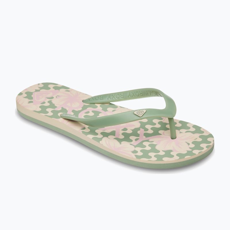 Dámské žabky ROXY Tahiti VII green/pink 8
