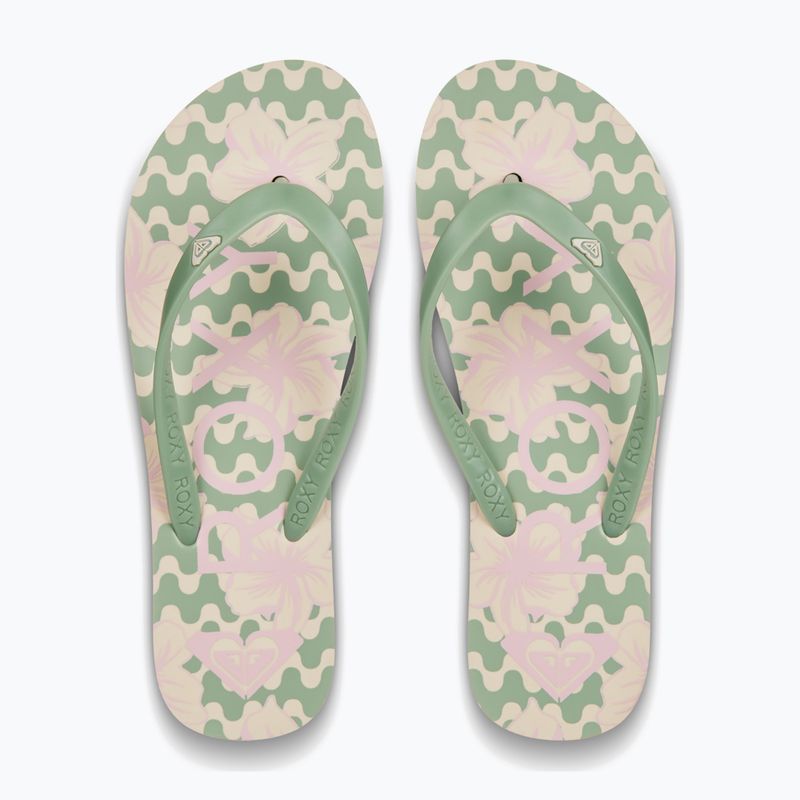 Dámské žabky ROXY Tahiti VII green/pink 9