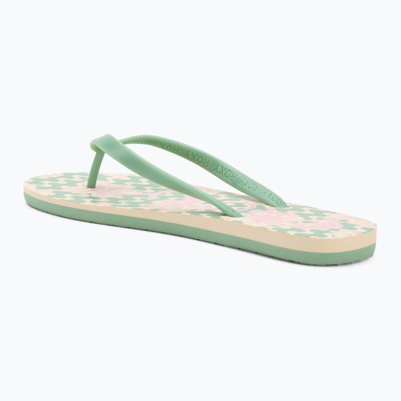 Dámské žabky ROXY Tahiti VII green/pink 3