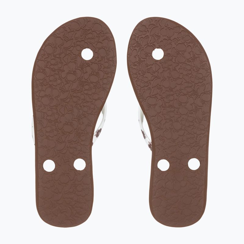 ROXY Portofino III dámské žabky dc light brown/white 2
