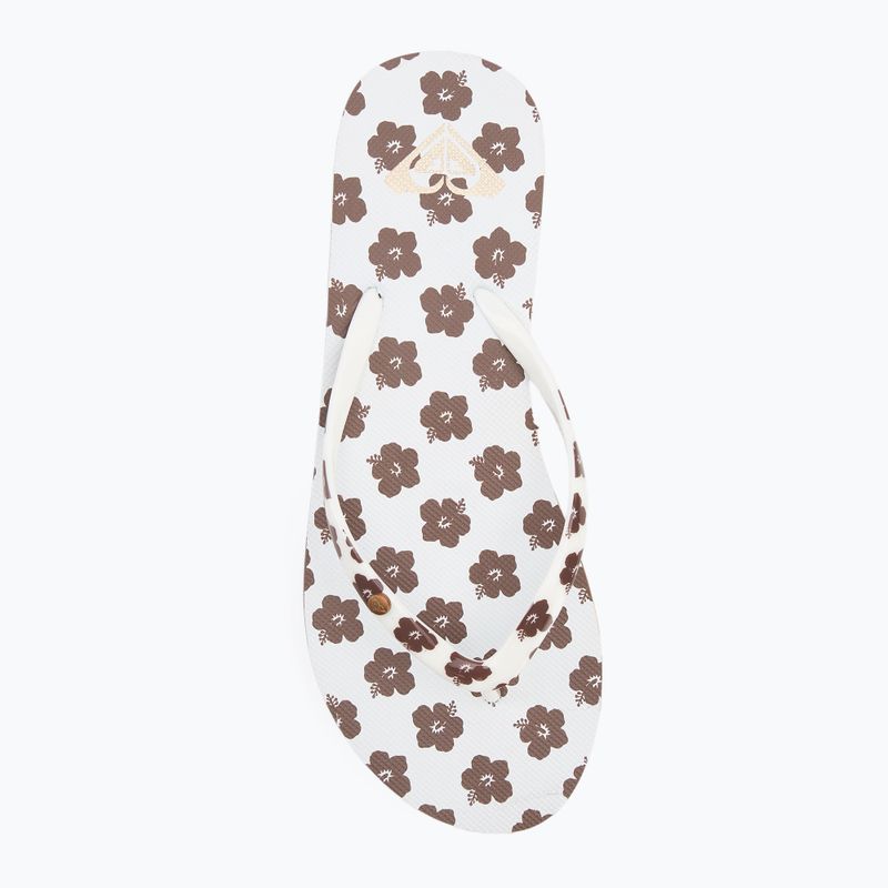 Dámské žabky ROXY Portofino III dc light brown/white 5