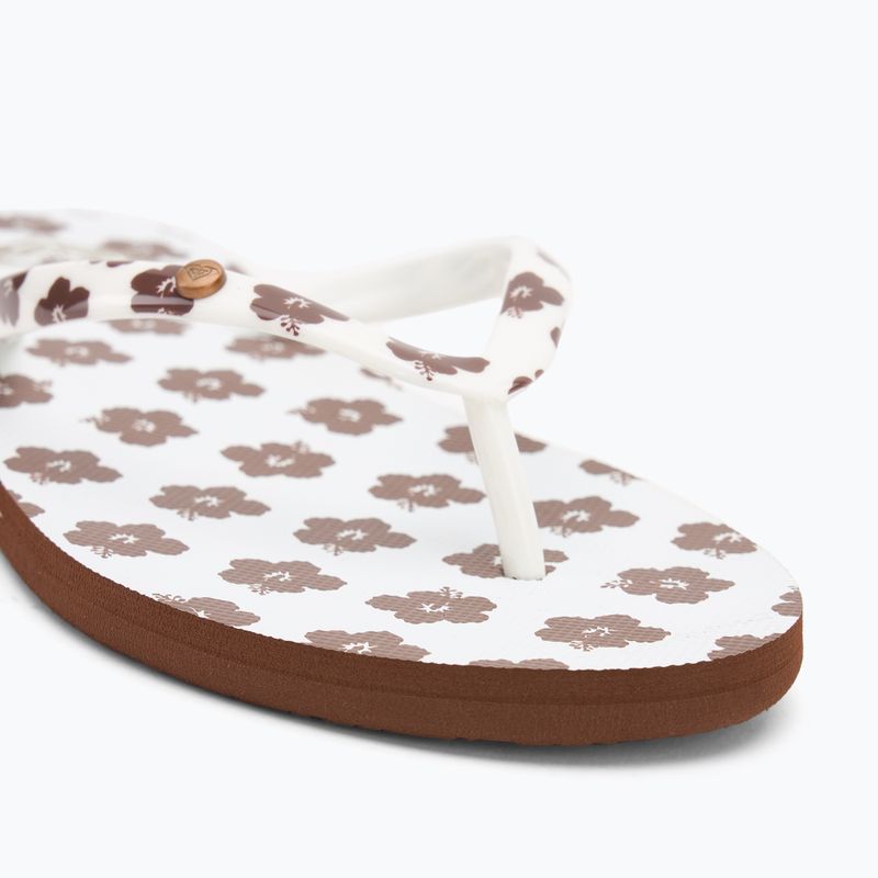 Dámské žabky ROXY Portofino III dc light brown/white 7