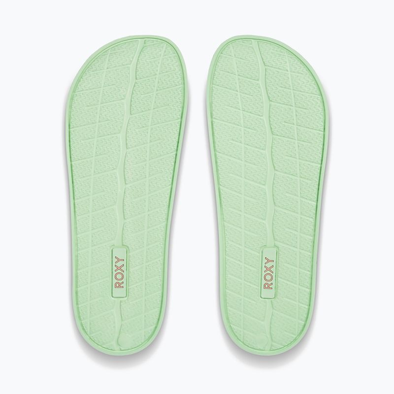 Dámské žabky ROXY Slippy II green stripe 3