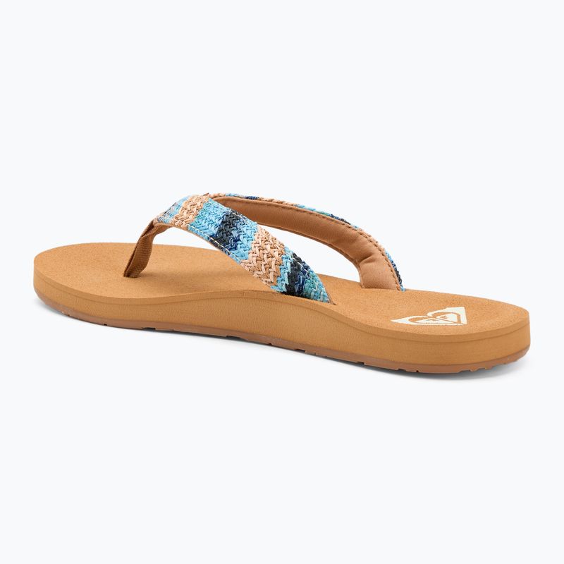 Dámské žabky ROXY Porto Raffia II blue depths 3