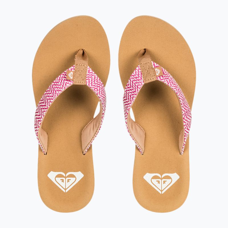 Dámské žabky ROXY Porto Raffia II raspberry 2
