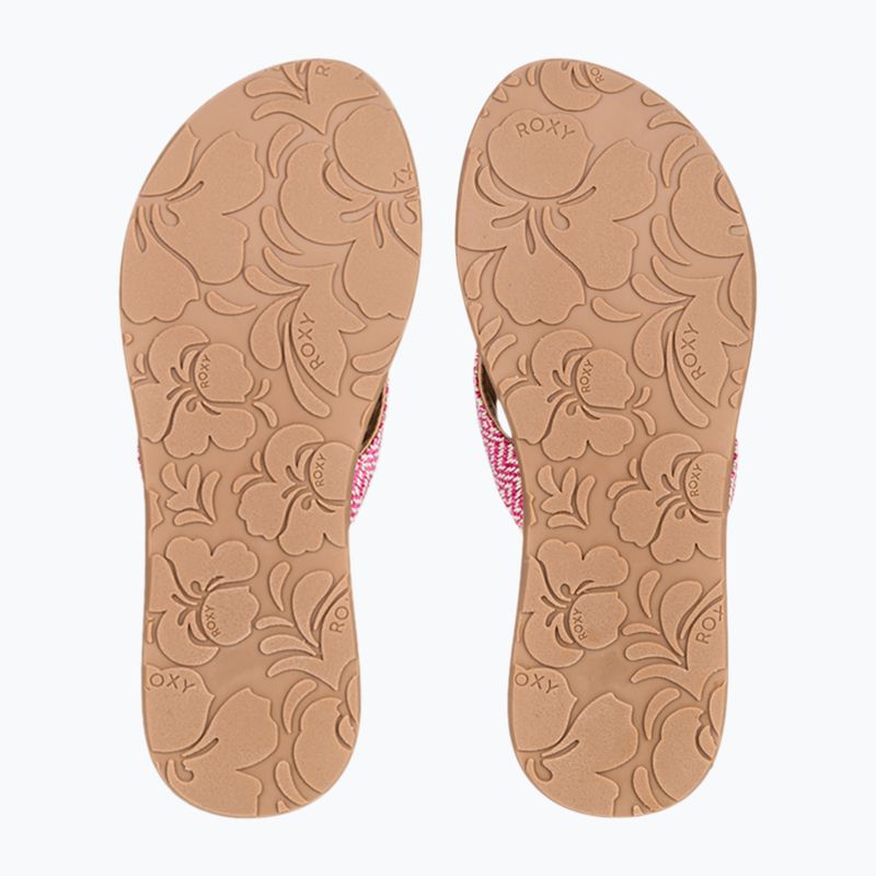 Dámské žabky ROXY Porto Raffia II raspberry 3