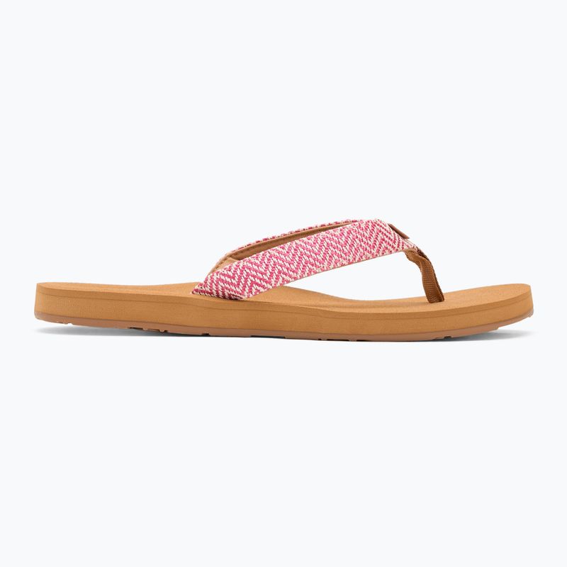 Dámské žabky ROXY Porto Raffia II raspberry 2